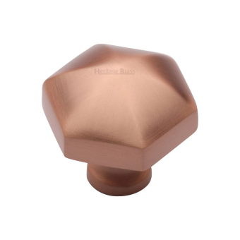 Copper Hexagonal Cabinet Knobs